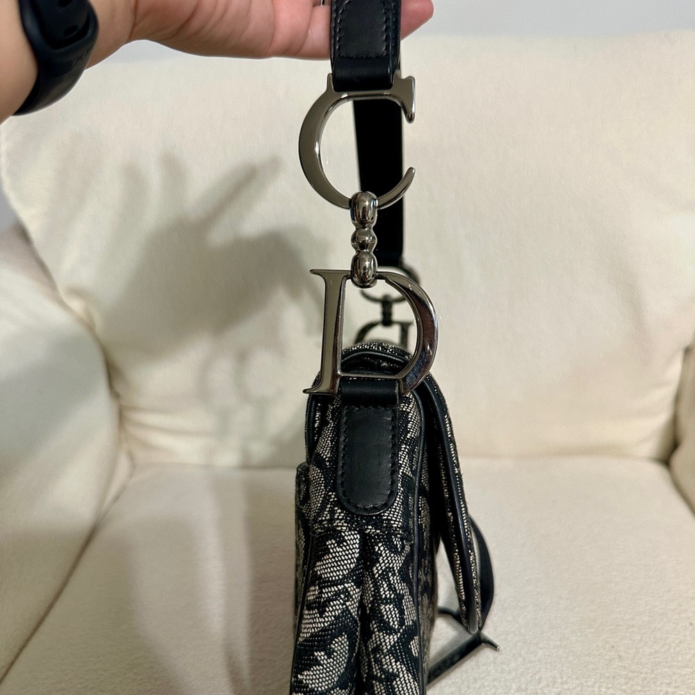Dior Monogram Black and Gray Shoulder Bag - Picture 3 of 15